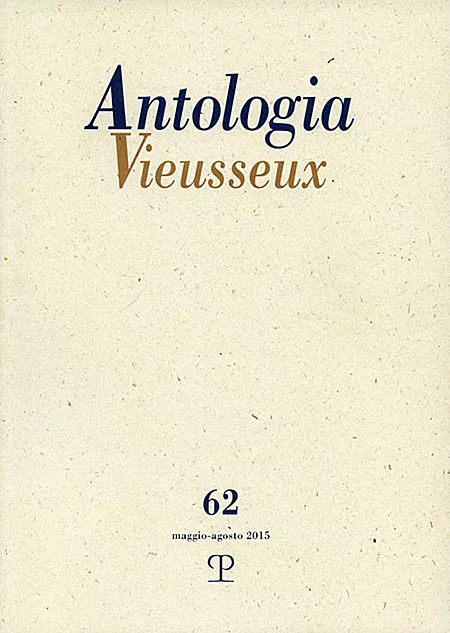 Antologia Vieusseux N. 62, maggio-agosto 2015