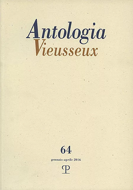Antologia Vieusseux N. 64, gennaio-aprile 2016