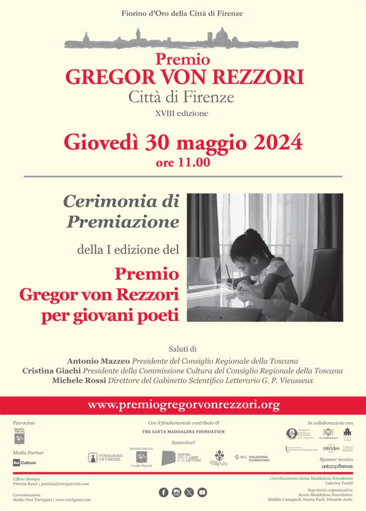 Cerimonia di Premiazione della I edizione del Premio Gregor von Rezzori per giovani poeti
