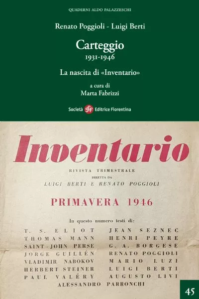 copertina del libro Luigi Berti Carteggio 1931-1946. La nascita di “Inventario”